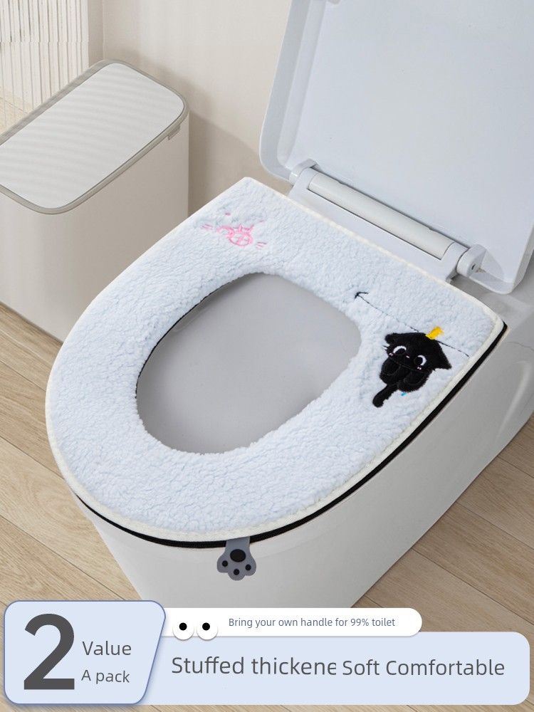 Toilet Mat All Year Round Neutral New Homehold Toilet Mat Winter Summer Waterproof Closestool Cushion Fleece-lined Toilet Seat Cushion