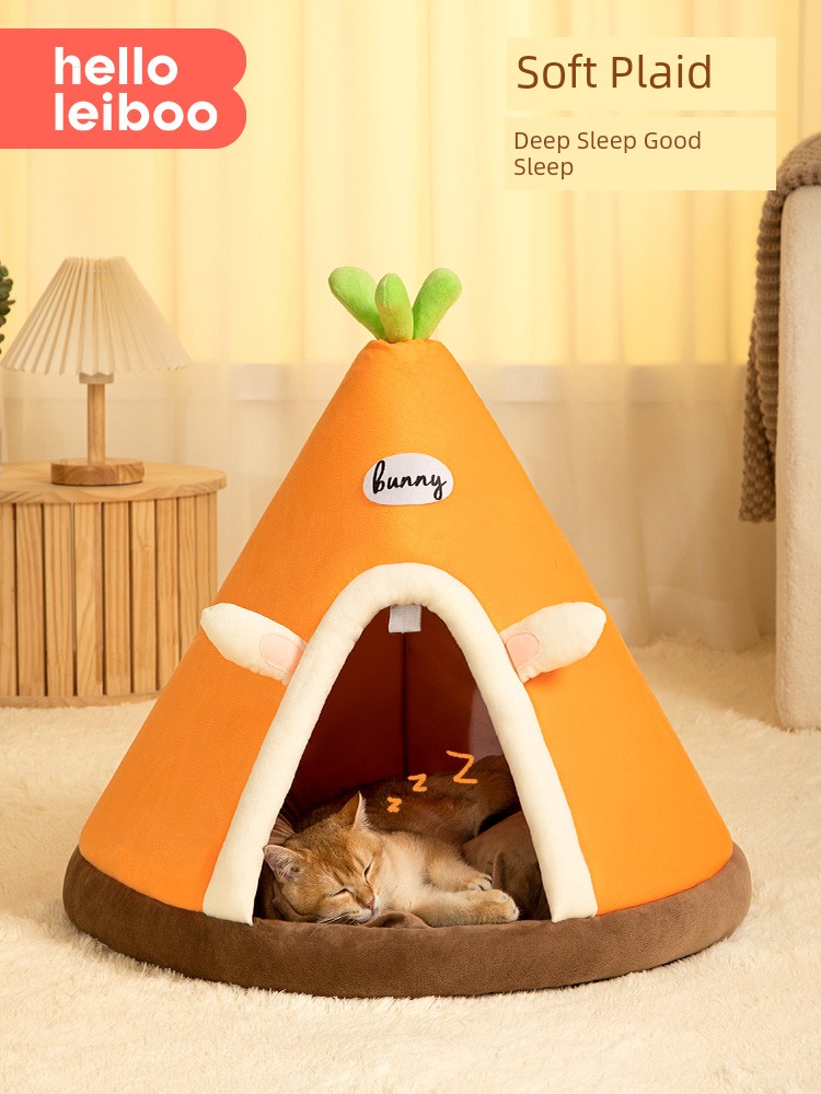 Carrot Security Semi-Closed Fall and Winter Cat Nest