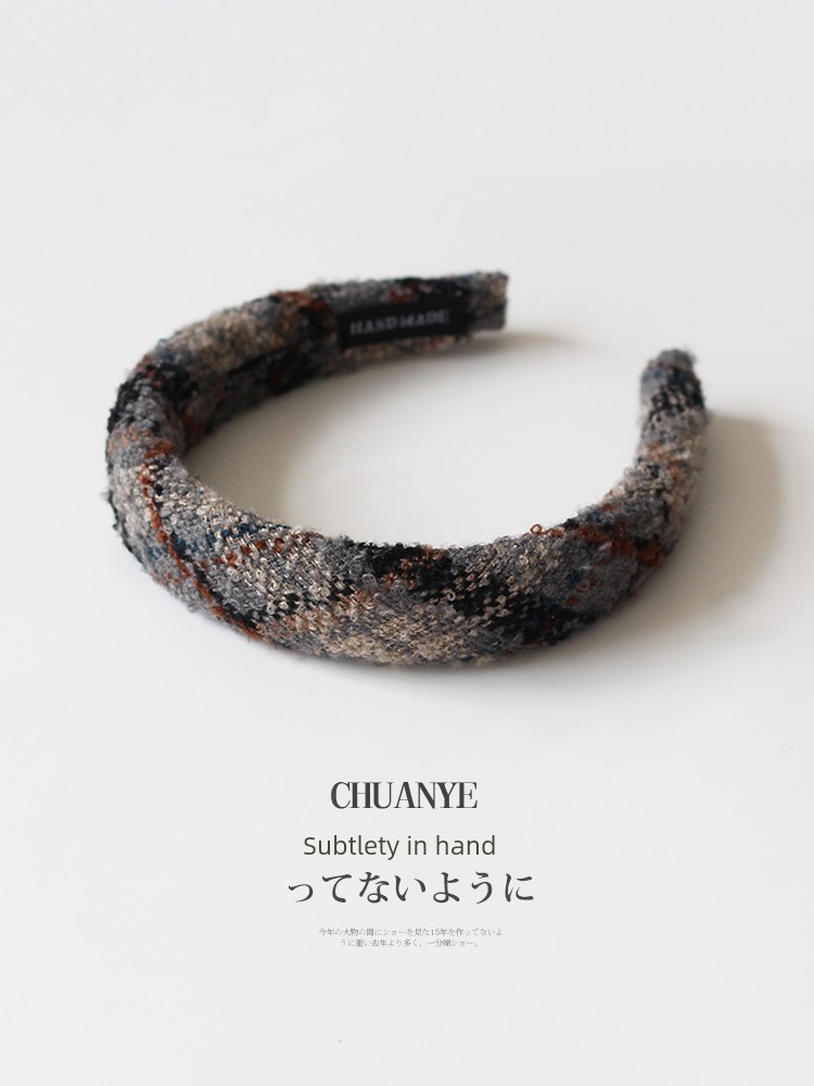 Kawano Knitted Headband Female 2024 New Arrival Classy Headband High Skull Top Hair Accessories Hair Fixer Outdoor All-Matching Hair Clip Headdress