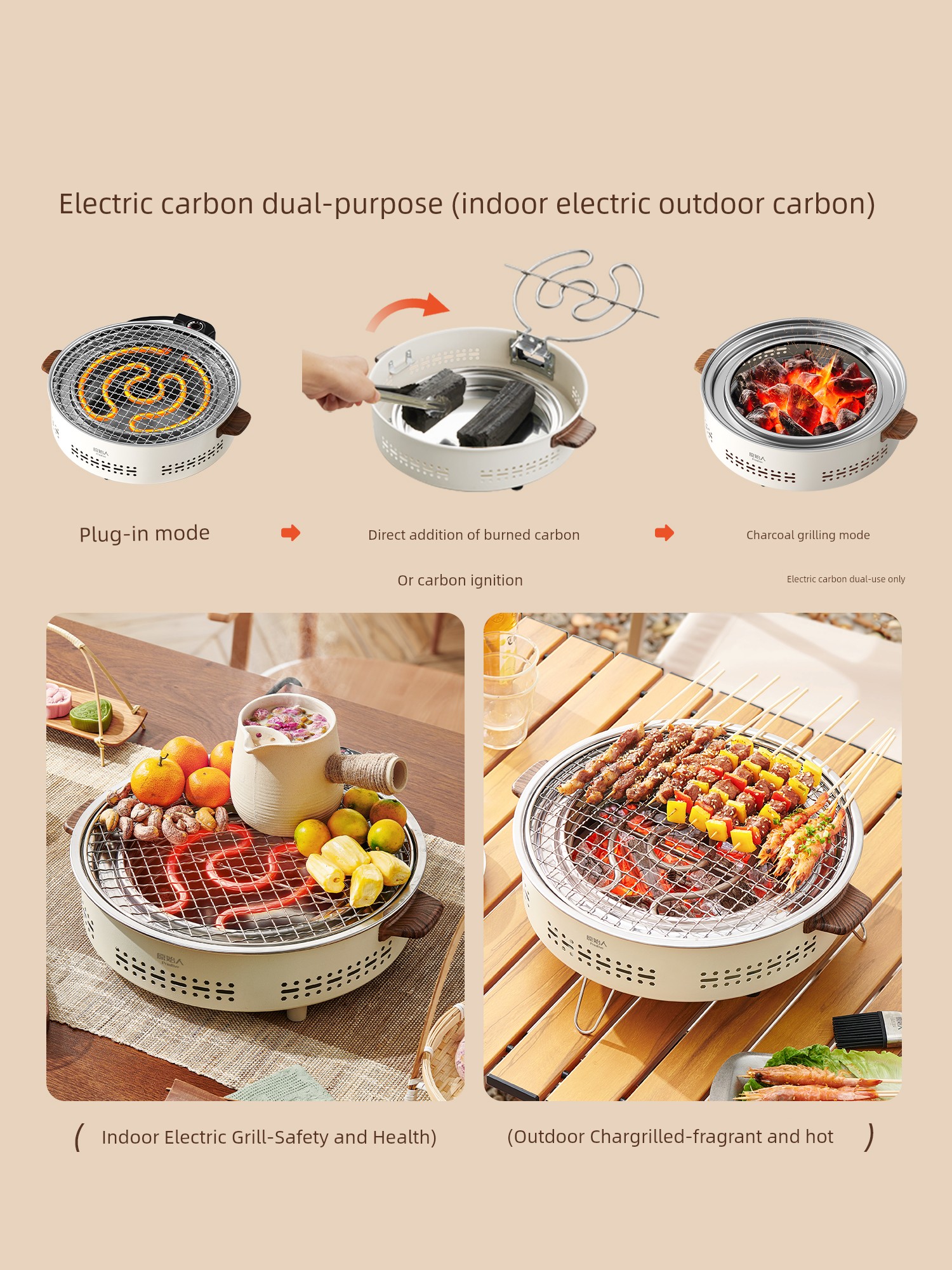 Full Set of Barbecue Stove for Tea Cooking Roasting Stove Suit Appliances 2024 New Arrival For Home Enclosure Electric Stove Electric Grill Dual-Use
