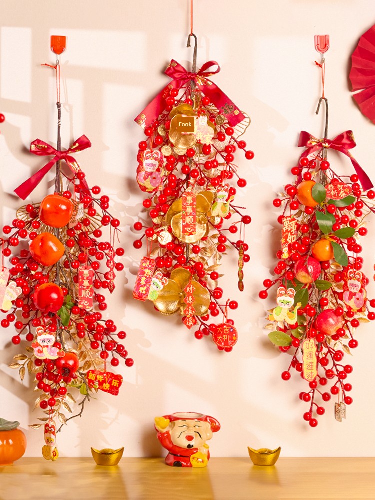 2025 New Year Ornaments New Year Couplet Decoration Door Pendant Snake Year Spring Festival Entry Door New Arrival Dress up Atmosphere Layout