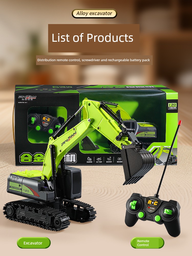 Engineering Vehicle Kids Birthday Gift Box Remote Control Excavator