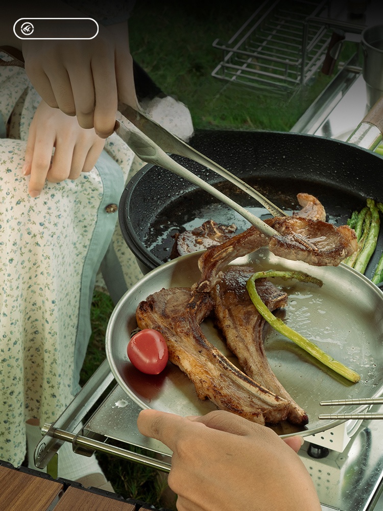 Fire-Maple New Outdoor Leather Case Stainless Steel Barbecue Clamp