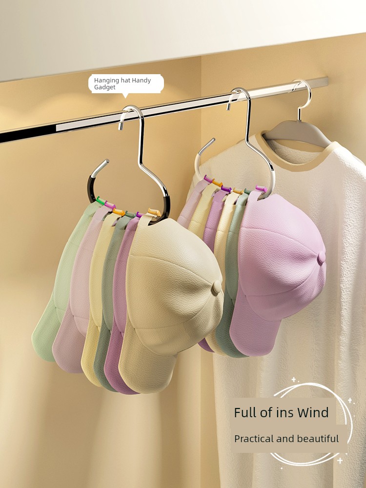 Hat Storage For Home Ring Hook Cap Display Rack Dormitory Cabinet Inner Sling Hanger Bag Hook Hanging Cap Handy Gadget