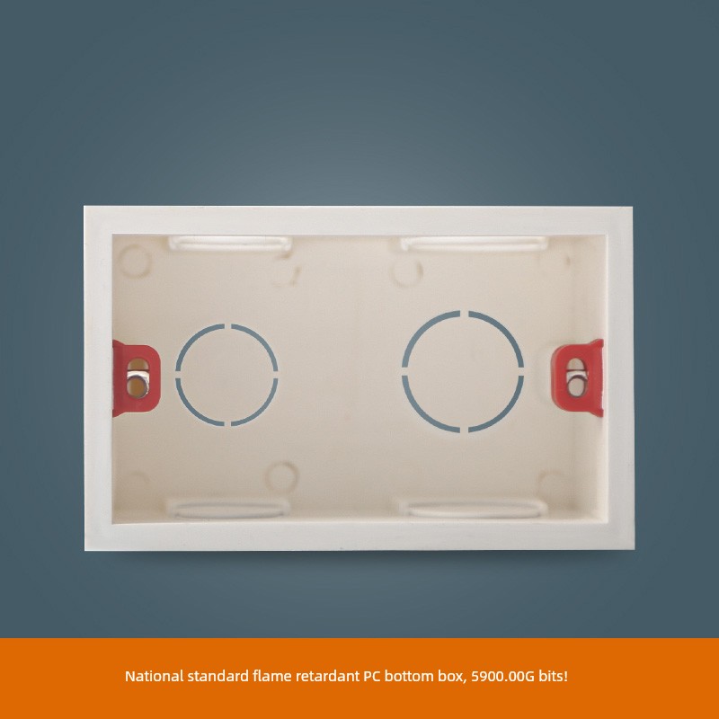 118 Type Neutral Two-Position Three-Position Four-Position Concealed Junction Box Assembly Line Box Switch Socket Cassette Rectangular Bottom Case