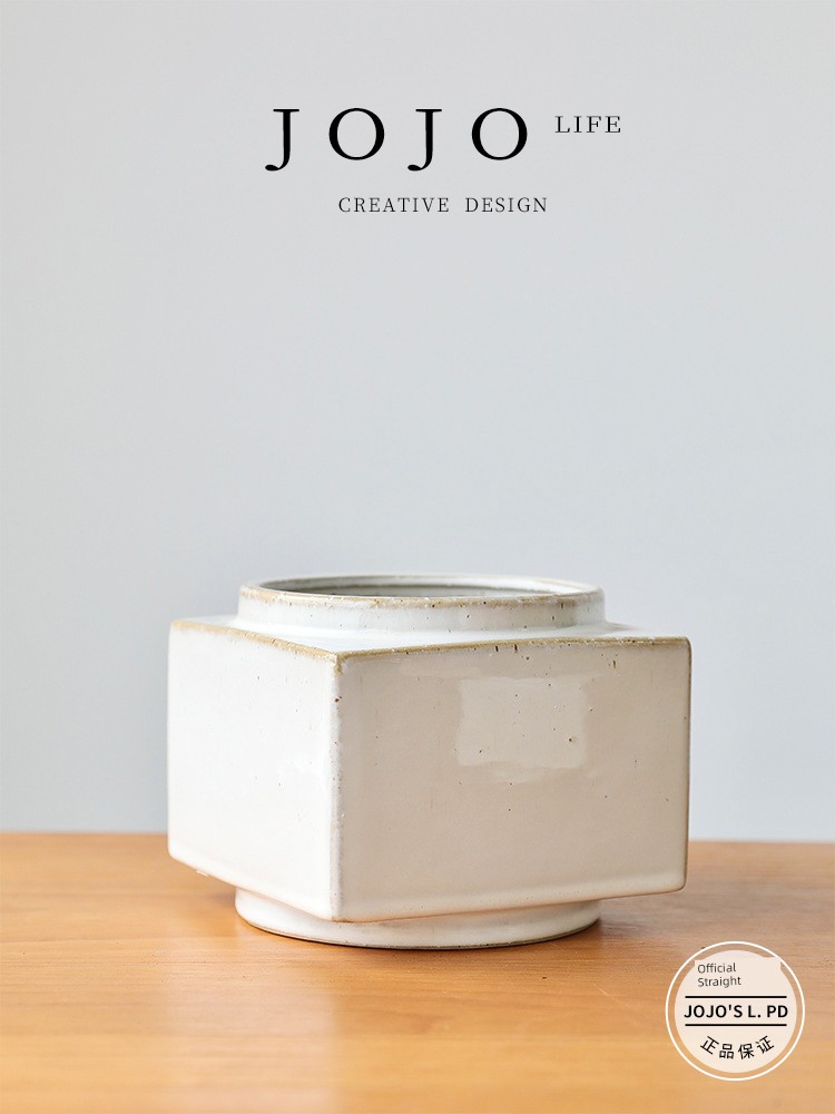 Jojo's L. Pd. TUNNEL. Nordic Style Kiln Baked Creative Square round Mouth Phalaenopsis Flower Pot | Authentic