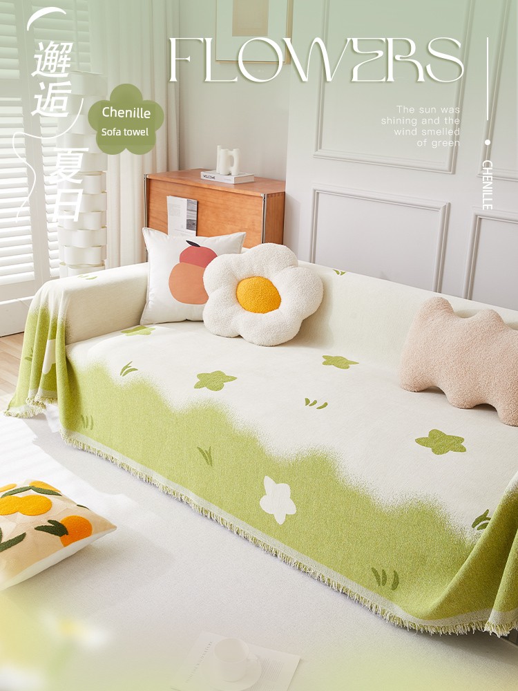 Chenille Sofa Cover Towel Dustproof 2025 New Arrival All Year Round Neutral Sofa Cushion Cover All-Inclusive Universal Blanket Full Covered