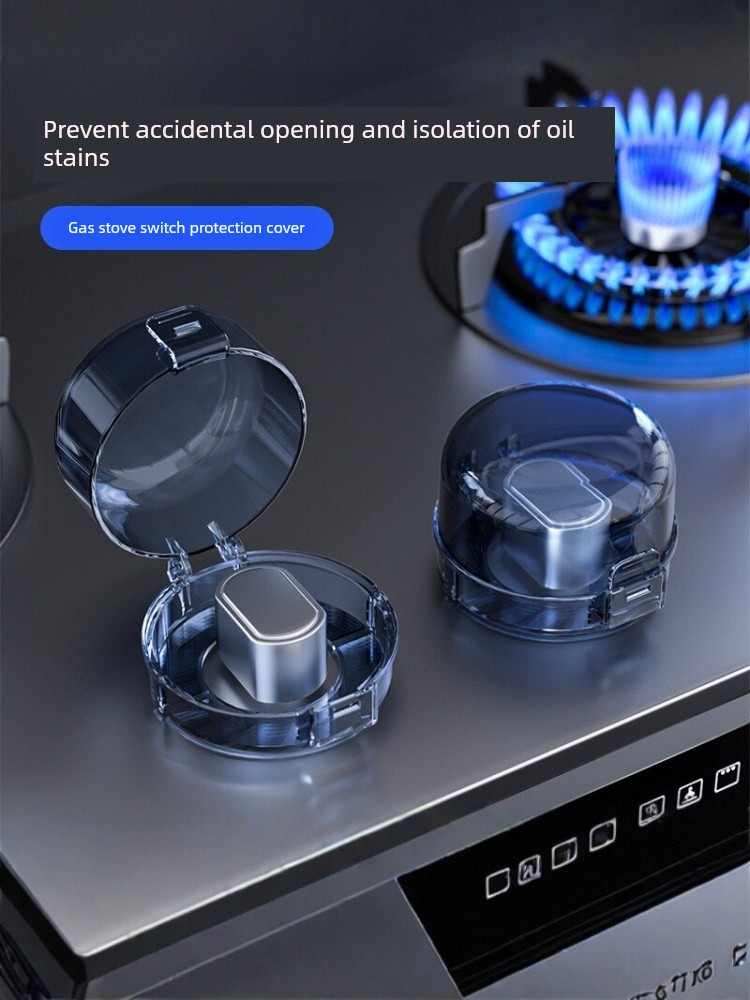 Gas Stove Switch Protective Cover Gas Stove Button Protective Cover Natural Gas Oil-Proof Cover Stove Stove Dust Cover Rotating