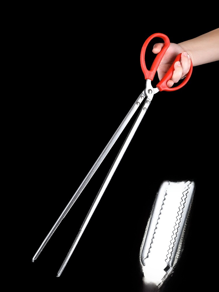 Stove Tea Boiling Stainless Steel Charcoal Clip Fire Tongs BBQ Clamp Charcoal Outdoor Tools Lengthened Handle Garbage Firewood Charcoal Clip