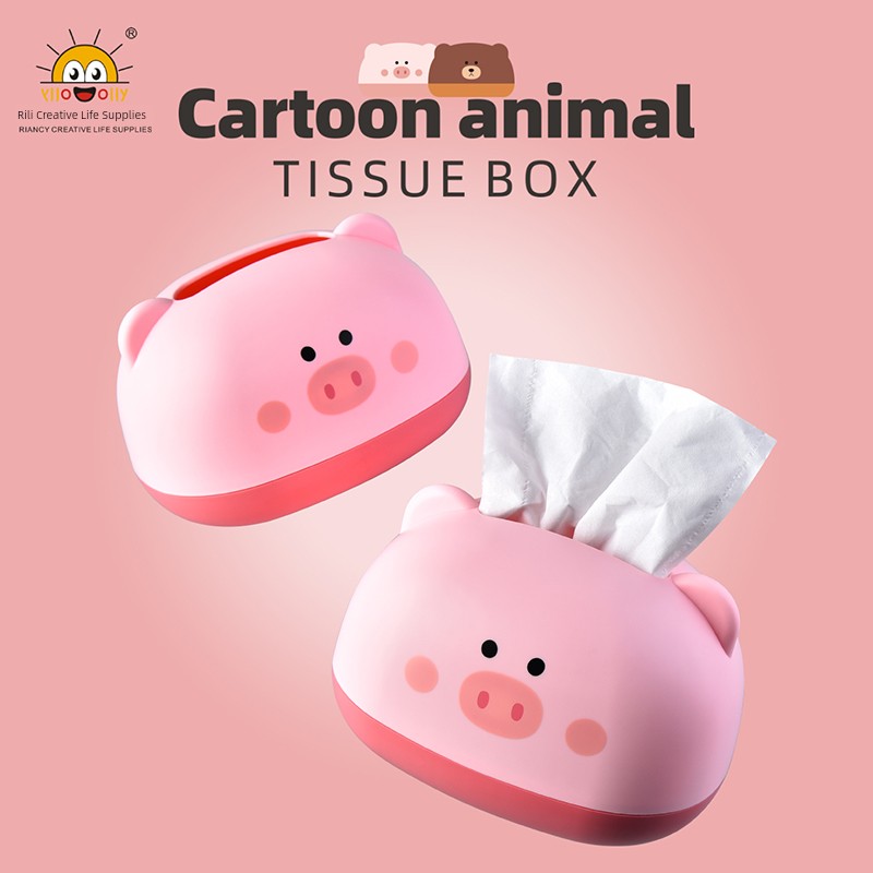 Cute Desktop Cartoon Creative Waterproof Tissue Box