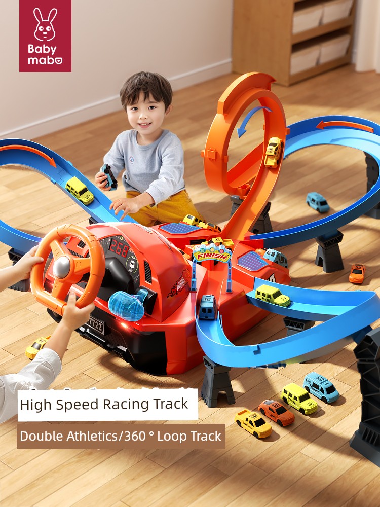 Kids Electric Track Racing Roller Coaster Toy Boy Car Track Puzzle 2025 Birthday Gift Baby