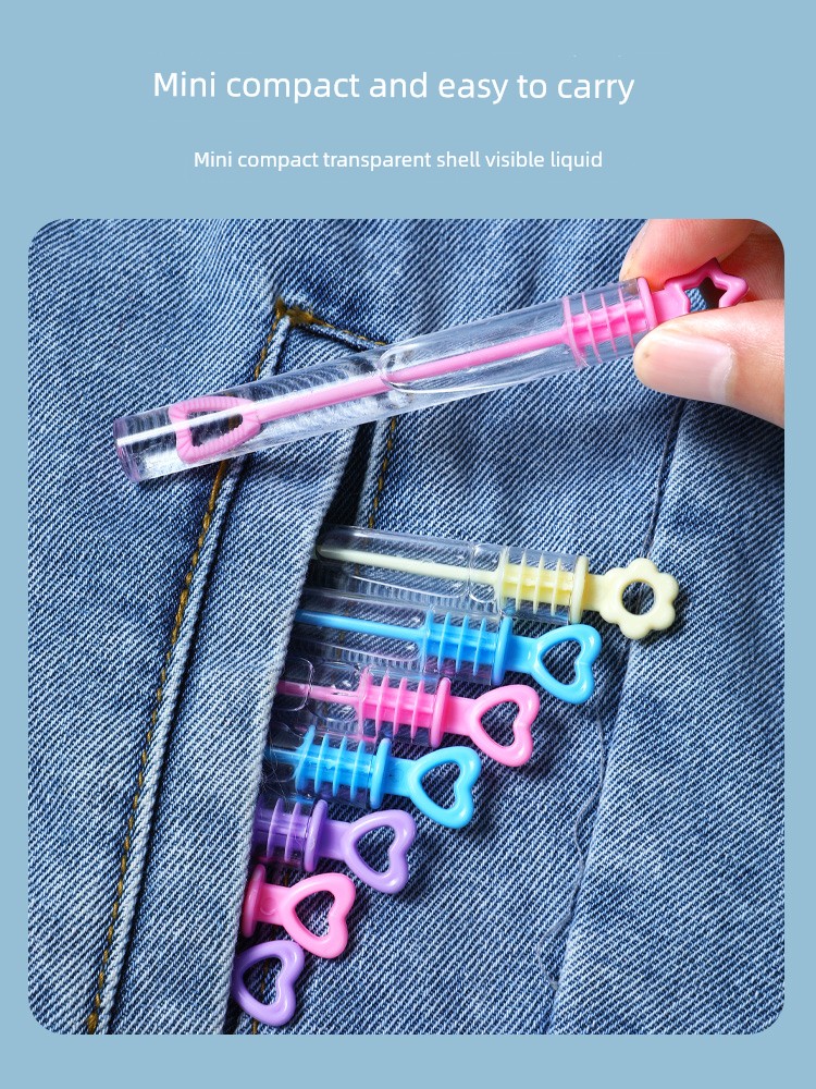 Bubble Wand Mini Kids Handheld Bubble Water Blowing Small Bubble Replenisher Stall Wholesale Internet Celebrity Girl and Boy Toys