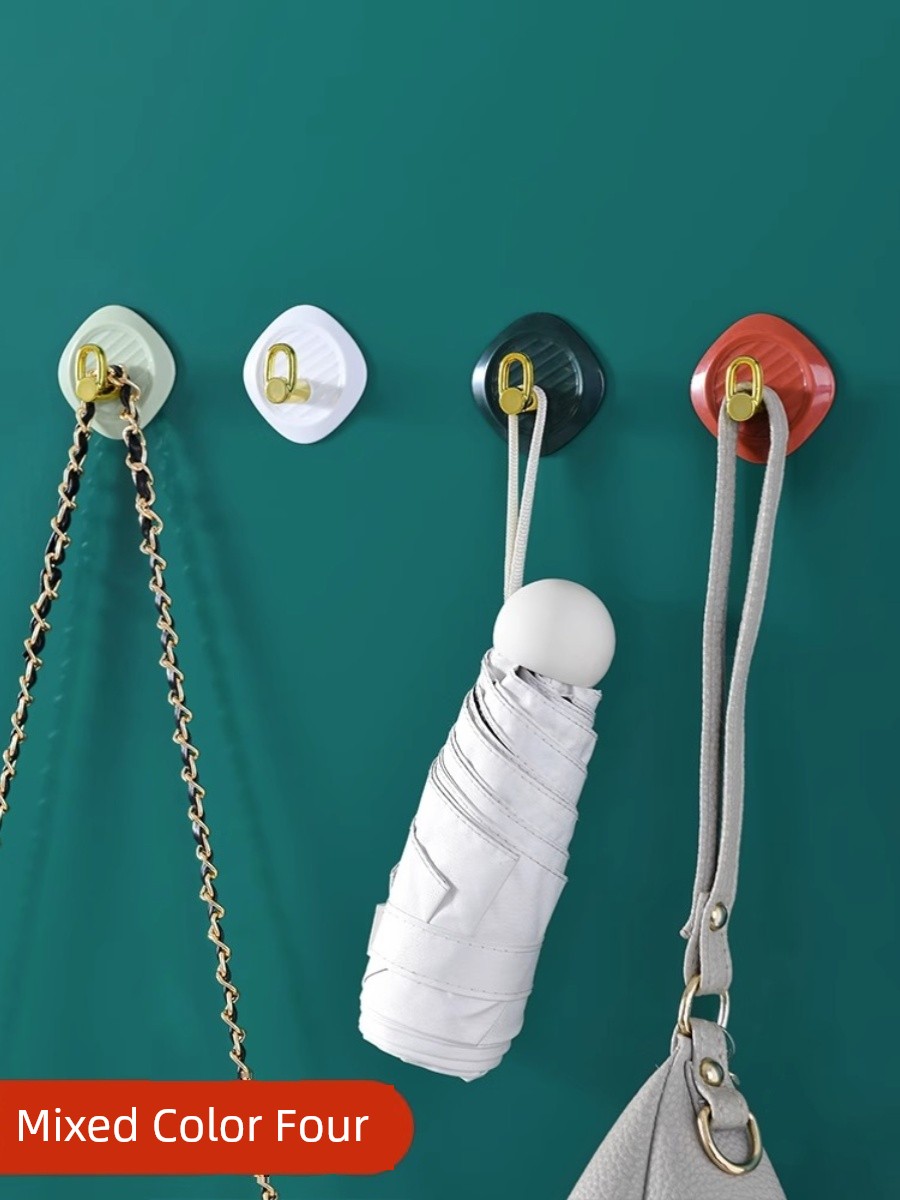 Jujiajia Hook Seamless Accessible Luxury Strong Load-Bearing behind the Wall Door Towel Hook Bathroom Toilet No-Punch Sticky Hook