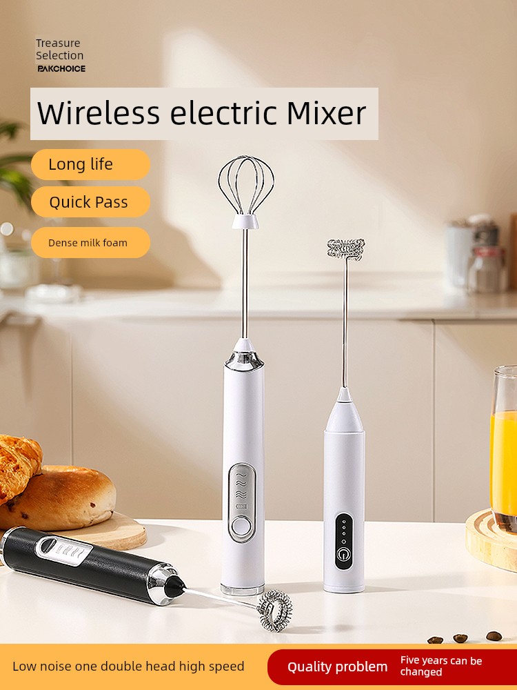 Milk Frother Electric Milk Frother Milk Blender Handheld Egg Beater Stirring Rod Milk-in-Water Coffee Frother