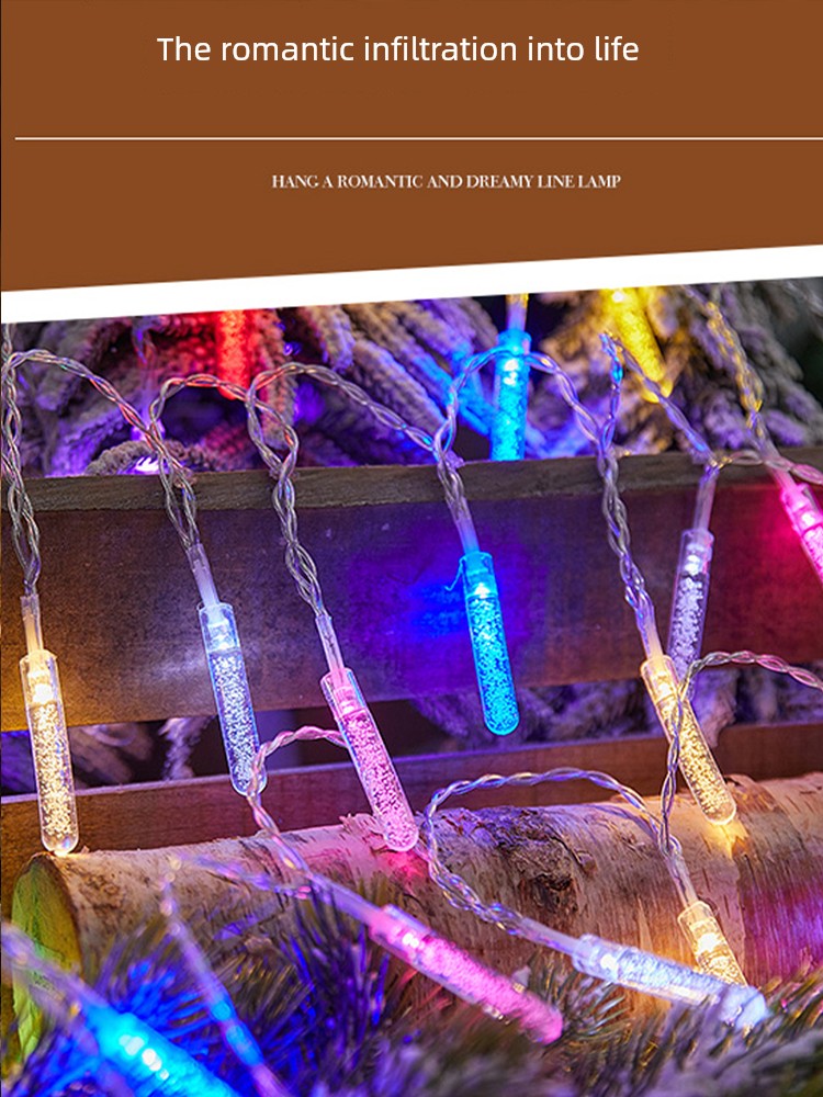 Colorful Lights Ice Cone Lighting Chain Christmas Decorations Shop Party Dress up Pendant Scene Layout Atmosphere Photo Props