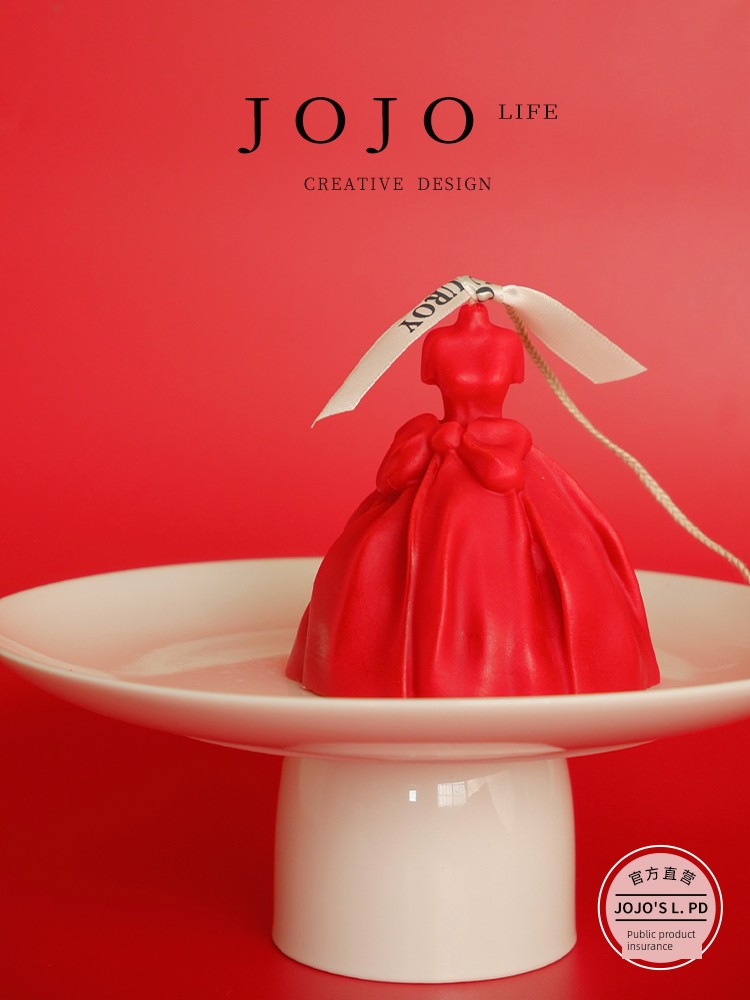 Jojo's L. Pd. Mr. Grocery. Red Wedding Dress Aromatherapy Candle Wedding Companion Gift Girlfriends | Barrier