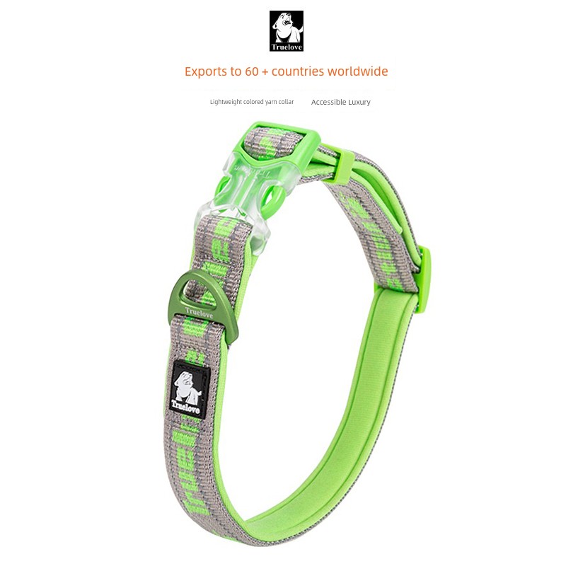 Truelove Dog Collar Pet Collar Teddy Collar Small Medium Large Dog Plaid Golden Retriever Supplies
