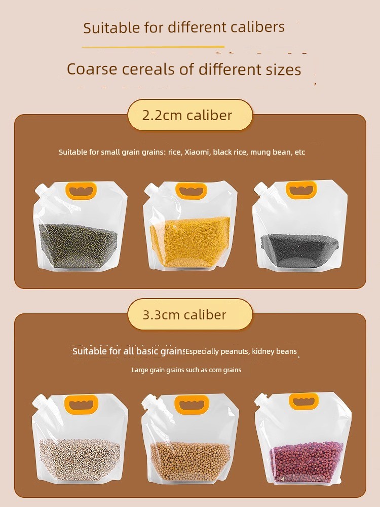 Cereals Storage Envelope Bag Food Grade Rice Storage Packaging Bag Flour Moisture-Proof Insect-Proof Food Nozzle Bag