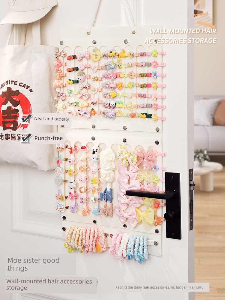 Kids Hair Accessories Storage Wall Mount Girl Girl Headband/Hairpin Hairpin Hair Rope Baby Jewelry Display Shelf Hanging Bag