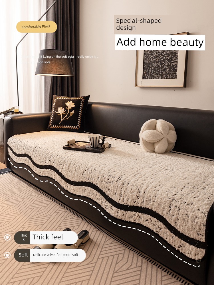 2025 New Arrival Special-Shaped Sofa Cushion Classy Accessible Luxury Non Slip Leather Sofa Special Cushion Fall and Winter Asymmetrical Stuffed Cushion