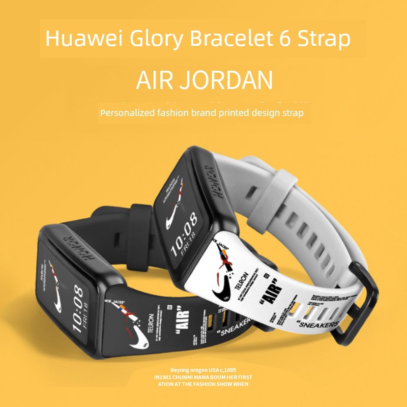 Applicable to Huawei Honor Bracelet 6 Strap Card 6 Generation Buckle Watch Replacement Belt 6pro Smart Wristband NFC Rubber Gasket Silicone Standard Edition Sports Personalized Six Men and Women Protective Case 6 Edition Accessories