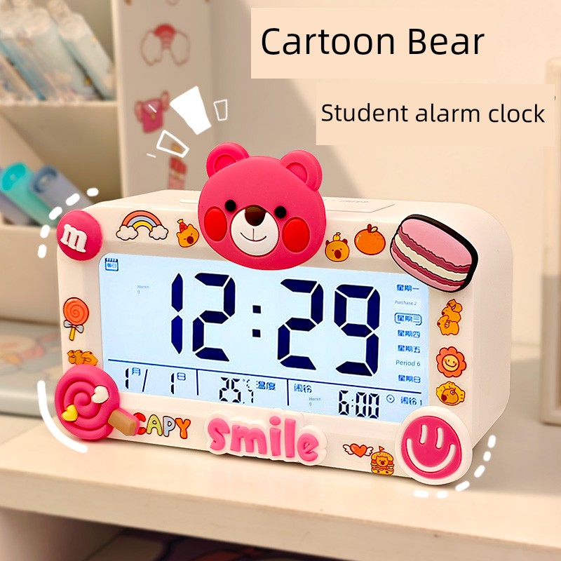Alarm Clock Student Only Get up Handy Gadget Desktop Smart High School Junior High School Student Kids 2024 New Arrival Female Digital Clock