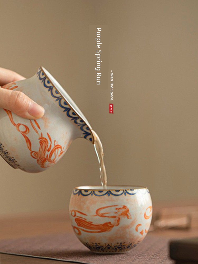 Jojo's L. Pd. Ziquan Stream. Ru Ware Dunhuang Kweichow Moutai Pitcher Ceramic Tea Serving Pot For Home Fair Mug | Batch