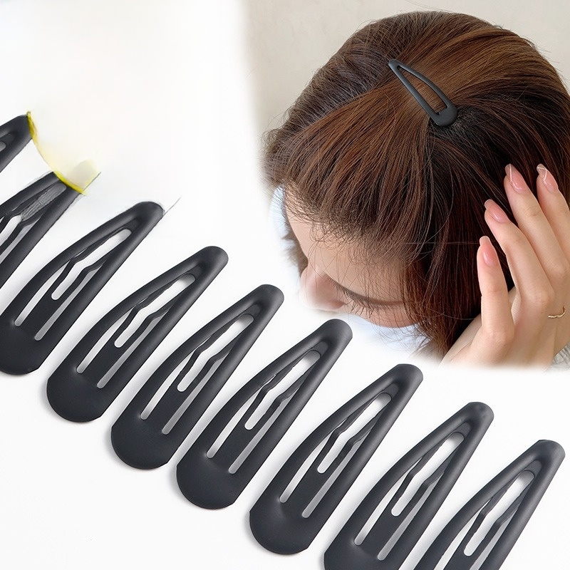 Black Side Bangs Forehead Hairpin Medium Clip