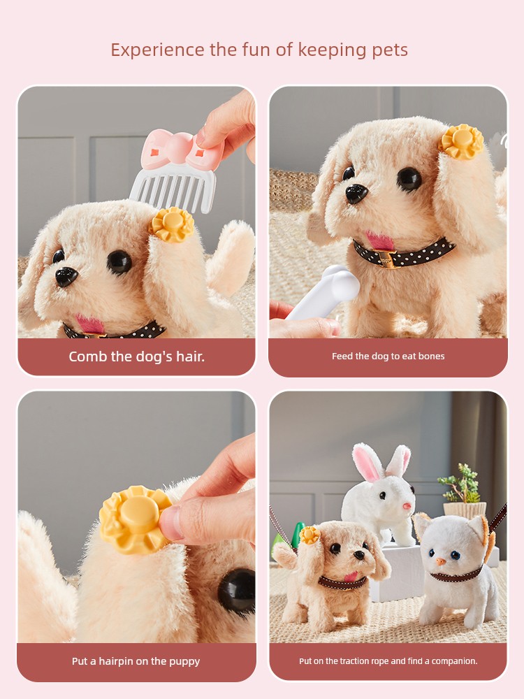 Kids Toy Dog Walking Can Call Baby Artificial Electric Stuffed Puppy Boy Cute Pet E-Dog Girl