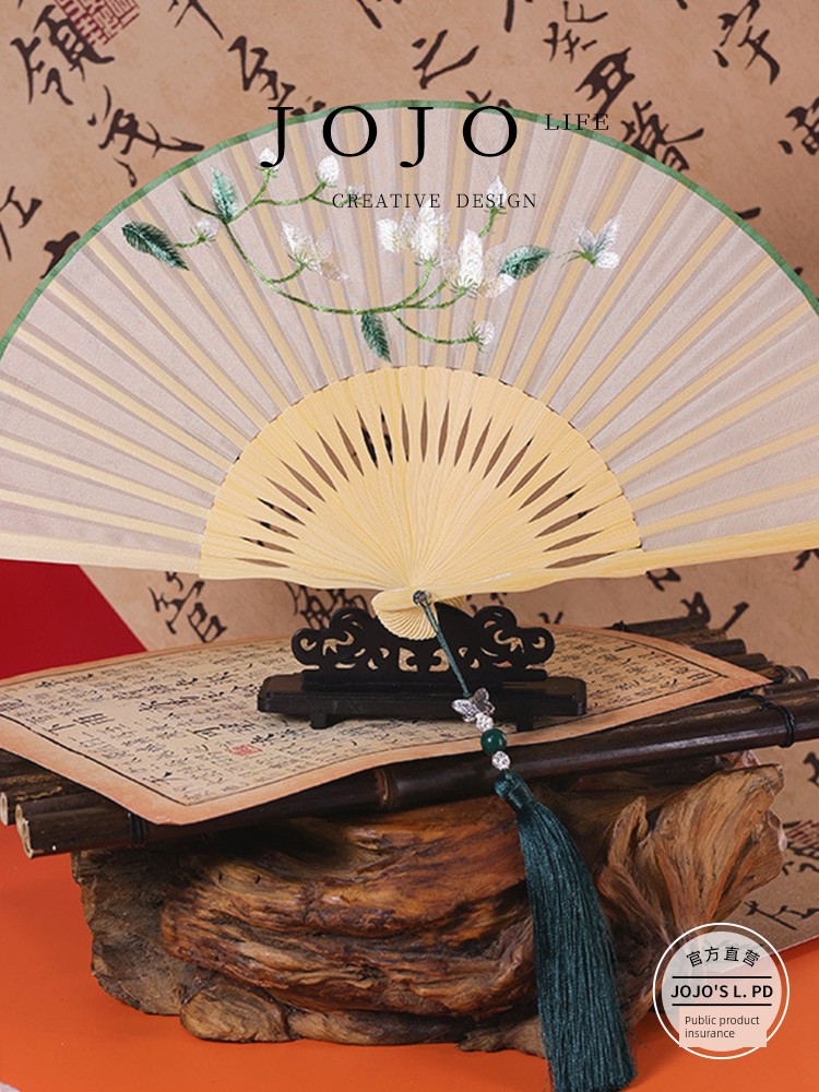 Jojo's L. Pd. Mr. Grocery. Folding Fan Ancient Chinese Clothing Fan Ancient Style Cheongsam Fan New Chinese Fan | Pinghua
