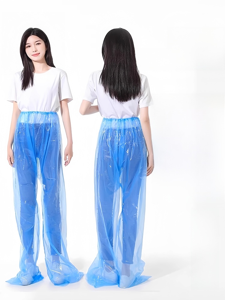 Foot-Wrapped Waterproof Outdoor Plastic Drifting Full Body Rain Pants