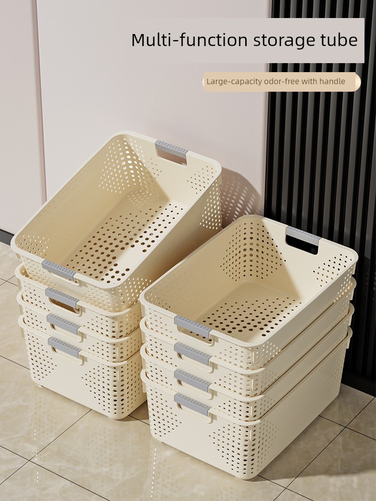 Sundries Storage Basket Snacks Toy Storage Box Kitchen Basket Dormitory Desktop Plastic Storage Box Clothes Storage Box