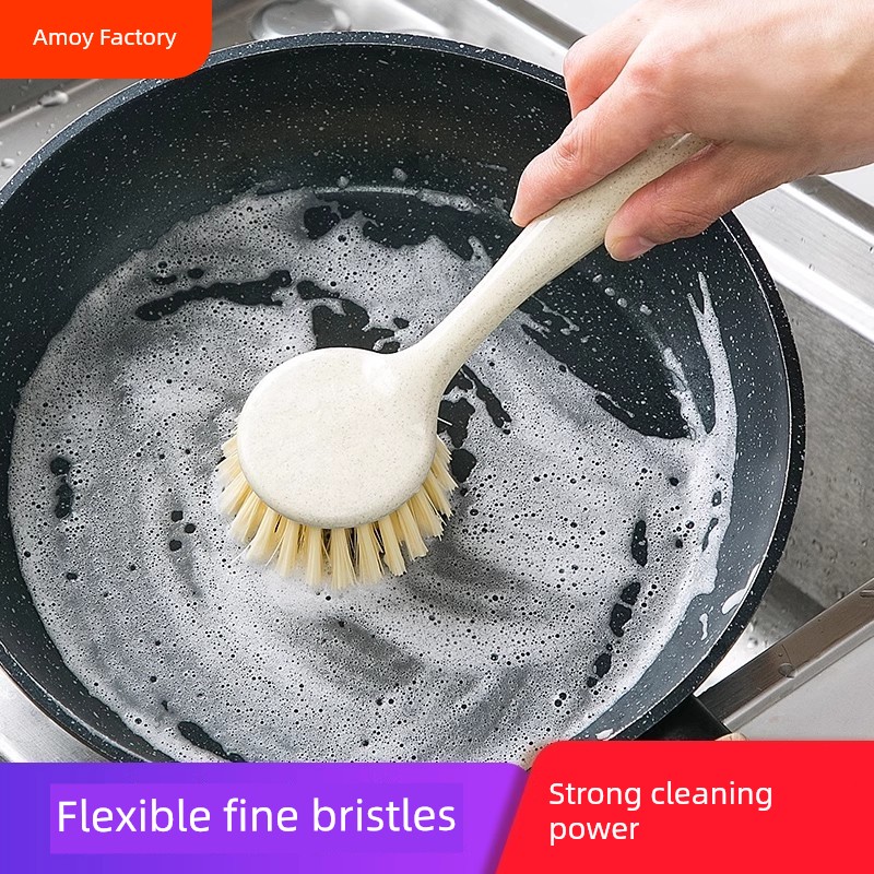 Wok Brush For Home Dish Washing Brush Pot Washing Brush Bowl Cleaning Brush Long Handle Brush Kitchen Fabulous Pot Cleaning Tool Handle Oil Stain