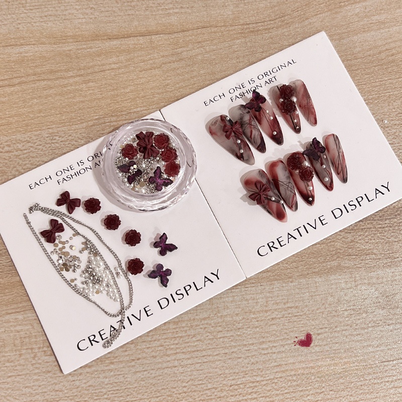Camellia Material Package Mix and Match Chain Accessories Nail Art