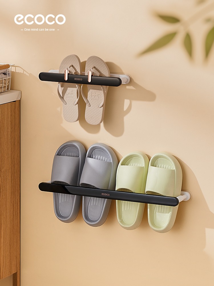 Bathroom Hole-Free Retractable Slipper Rack Bath Towels Towel Rack Shit Shoes Storage Fantastic Flip-Flops Storage Rack