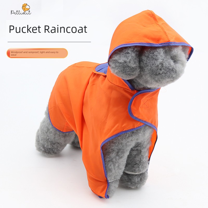 Big Sale Dog Raincoat Small Size Dogs Teddy Corgi Windcheater Four-Legged Poncho Jarre Aero Bull Pet Supplies Light and Tight
