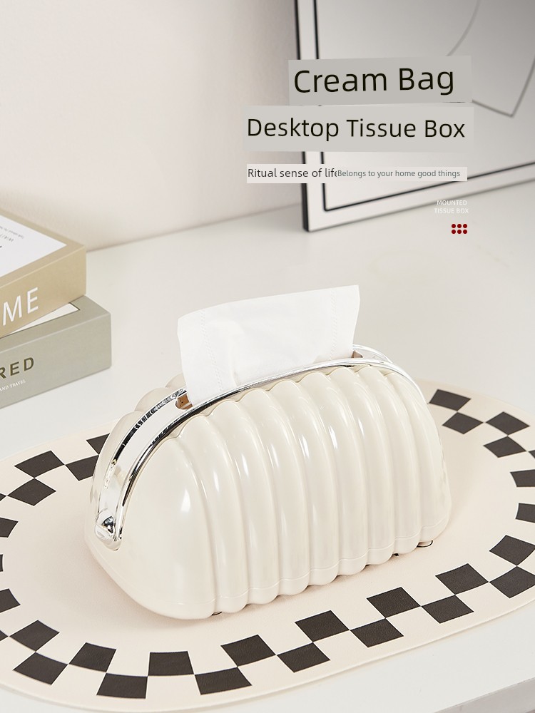 One-Seat Good-looking Tissue Box Living Room High-End Household Creative Tissue Box Coffee Table Storage Box Napkin Carton