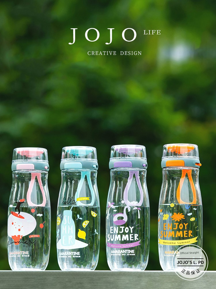 Jojo's L. Pd. Autumn. Water Cup Bounce Plastic Cartoon Cute Student Portable Cup | Fenqiu