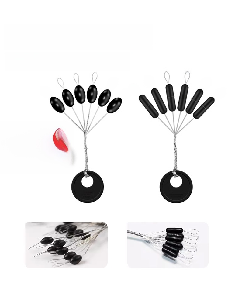 Super Olive-Shaped Small Size Fishing Line Silicone Space Beans