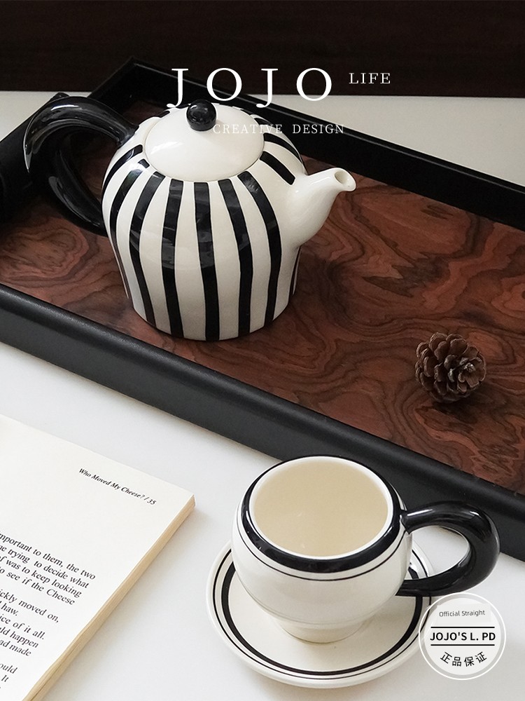 Jojo's L. Pd. Word. Ceramic Teapot Suit For Home Manual Depiction Flowering Tea Set | Sequence
