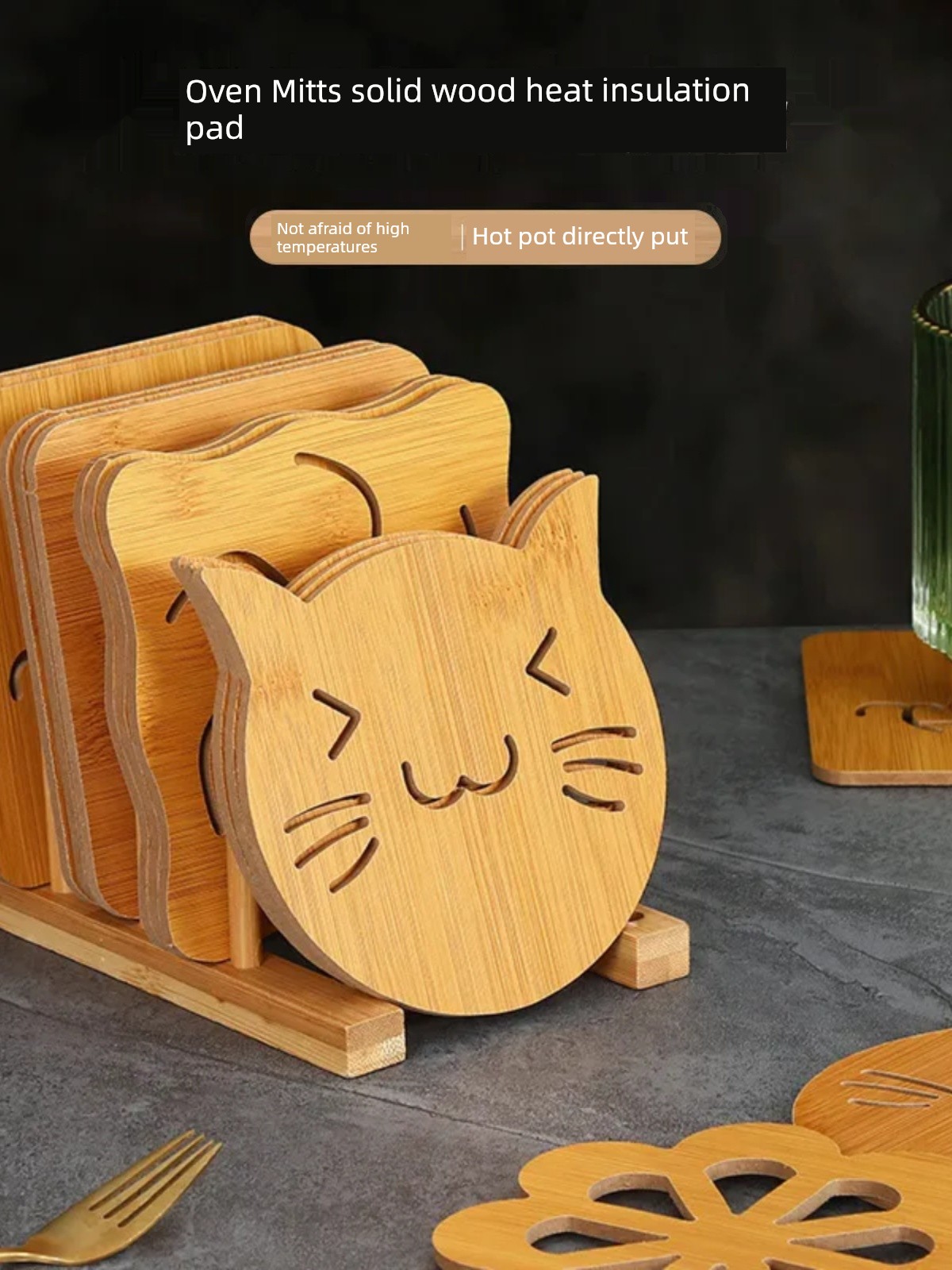 Minimalist Cute Cartoon Thermal Shielded Mat Dining Table Cushion Non-Slip Pot Mat Creative Cute Mat Teacup Mat Coasters Cup Coaster