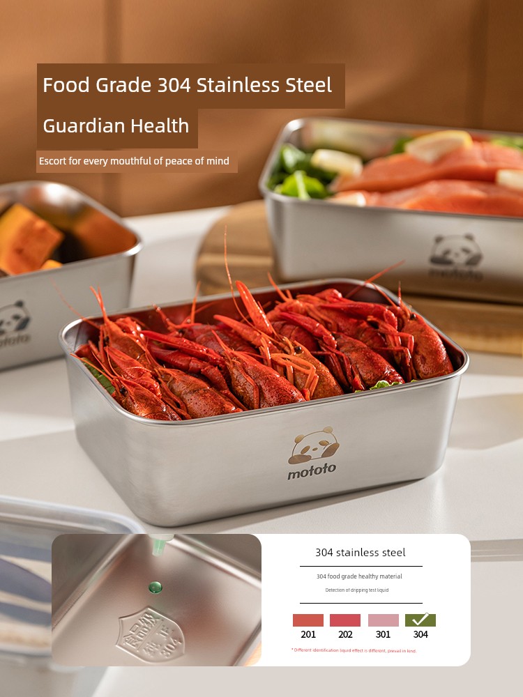 Modern Housewife Mototo Stainless Steel Dish For Home Tableware Crisper Cuisine Basin Plate Hot Pot Side Dishes Plate
