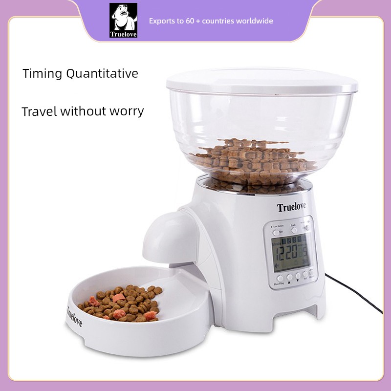 Truelove Pet Cat Dog Timing Automatic Pet Feeder Feeding Machine Cat Bowl Feeding Cat Feeding Dog Intelligent Self-Service