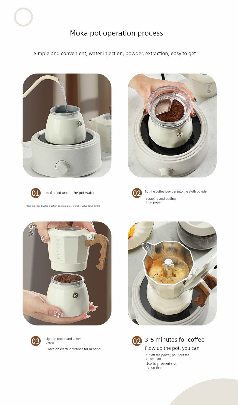 Mongdio Double Valve Espresso Coffee Maker Set