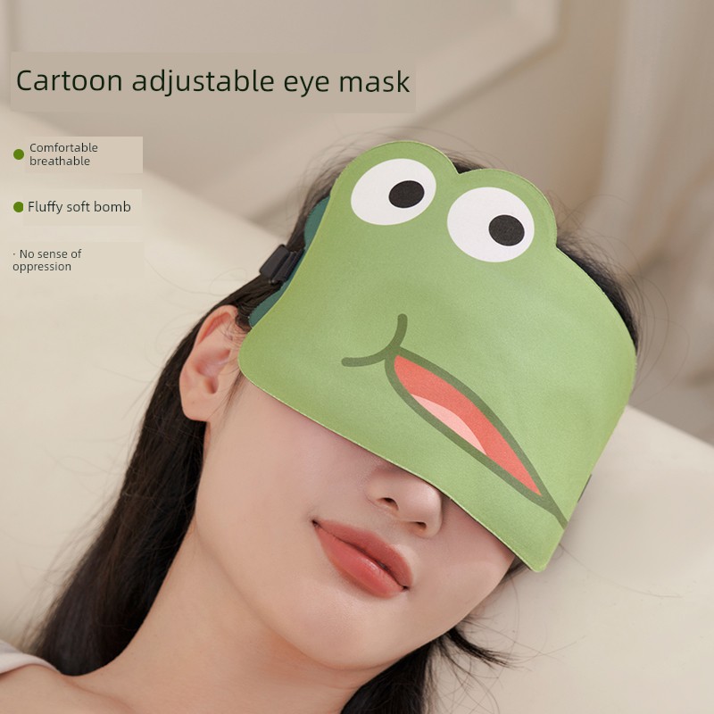 Cartoon Adjustable Eye Mask Special for Sleep Ear-Mounted Double-Sided Shading Ice Compress Relieve Fatigue Male Eye Protection for Sleep Female