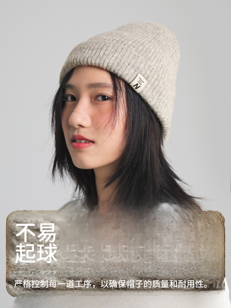Naturehike Naturehike Wool Extra Thick Warm Wool Hat Outdoor Sport Cap Women's Running Knitting Hat Beanie Hat