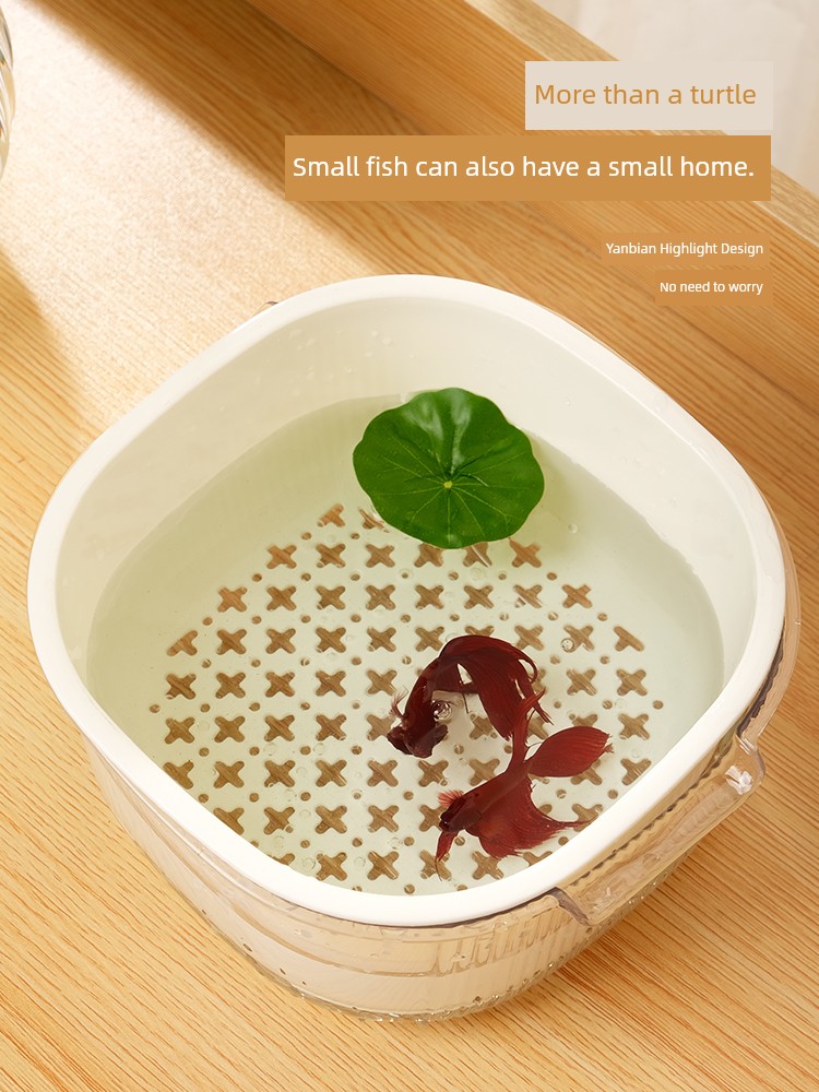 Desktop Living Room Office For Home Small Fish Tank Douyu Gold Cylinder Small Turtle Jar Bean Bag Fish Double-Layer Fish Tank