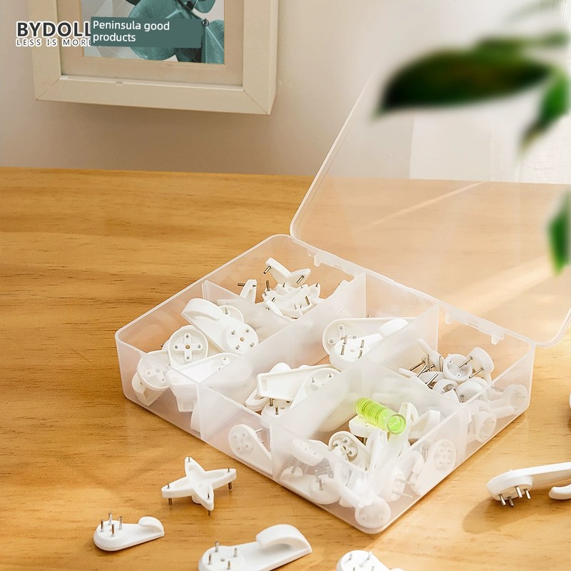 68 Pieces Combination Screwless on the Wall Wall Decoration Punch-Free Photo Wall Clip Hanging Wall Nail Strong No Punch