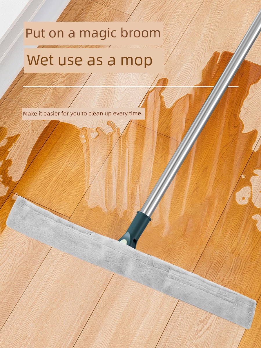 with Cloth Cover Telescopic Magic Broom Special For Home Wet and Dry Universal Coral Velvet Material Velcro Cloth Cover