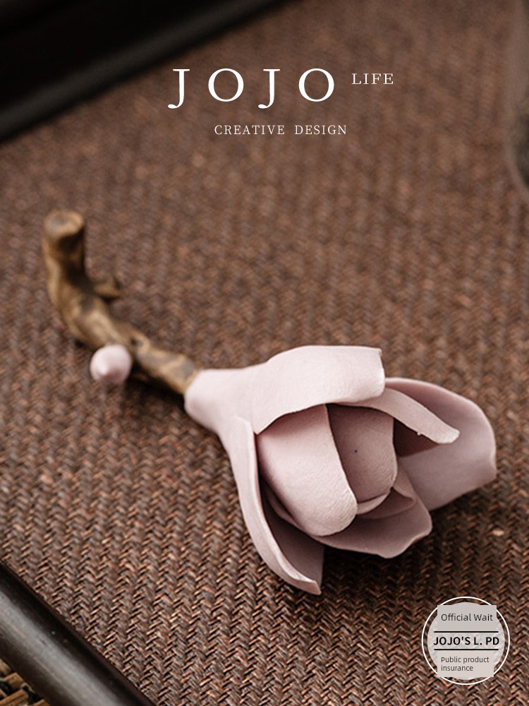 Jojo's L. Pd. Backward. Gardenia Incense Holder Ceramic Joss-Stick Incense Holder Pen Holder Dehua | Back